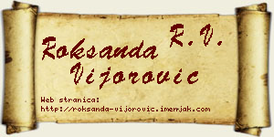Roksanda Vijorović vizit kartica